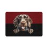 German Wirehaired Pointer Dog Food Mat (12x18)  -Garnet/Black - Image 2