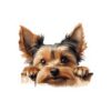 Yorkshire Terrier Dog Kiss-Cut Sticker - Perfect for Pet Lovers & Laptop Decor - Image 2