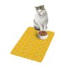 Vibrant Pet Food Mat - 12x18 Non-Slip Design for Cats and Dogs-Yellow - Image 4