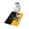 Boston Terrier Pet Food Mat (12x18)  -Black/Gold - Image 4