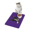 Boston Terrier Pet Food Mat (12x18) - Purple - Image 3