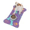 Colorful Pet Feeding Mats with Fun Bones & Paws Design-Light Purple - Image 6