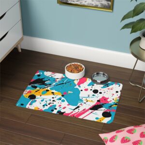 Abstract Design 9 Pet Food Mat (12x18)