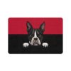 Boston Terrier Pet Food Mat (12x18) - Red/Black - Image 2