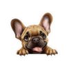 French Bulldog Dog Kiss-Cut Sticker - Perfect for Pet Lovers & Laptop Decor - Image 2