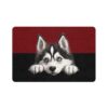 Siberian Husky Dog Food Mat (12x18)  -Garnet/Black - Image 2