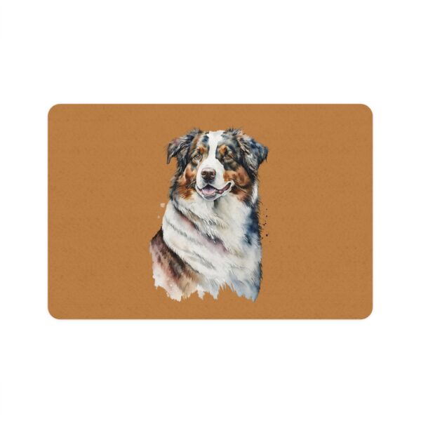 Australian Shepard Pet Food Mat (12x18) - Light Brown