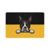 Boston Terrier Pet Food Mat (12x18)  -Black/Gold - Image 2