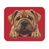 Shar Pei Mouse Pad -Dark Red Cute Pet Design for Dog Lovers - Image 2