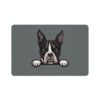 Boston Terrier Pet Food Mat (12x18) - Dark Grey - Image 2