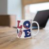 Patriotic Love Mug - 11oz USA Themed Coffee Cup with Fun Donut and Flip Flop Designs - Image 2