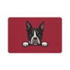 Boston Terrier Pet Food Mat (12x18) - Cardinal Red - Image 2
