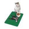 Boston Terrier Pet Food Mat (12x18) - Dark Green - Image 3
