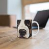 This St Bernard Dog 11 oz white mug is perfect for dog lovers who enjoy a cozy cup of coffee or tea. - Image 2