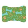 Colorful Pet Feeding Mats with Fun Bones & Paws Design-Green - Image 2