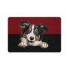 Collie Dog Food Mat (12x18)  -Garnet/Black - Image 2