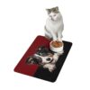 Collie Dog Food Mat (12x18)  -Garnet/Black - Image 4