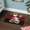 Bulldog Pet Food Mat (12x18)  -Garnet/Black - Image 4
