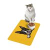 Boston Terrier Pet Food Mat (12x18) - Yellow - Image 3