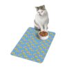 Vibrant Pet Food Mat - 12x18 Non-Slip Design for Cats and Dogs-Light Blue - Image 4