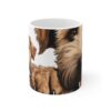 Soft Coated Wheaton Terrier 11 oz mugs, perfect for dog lovers to enjoy their favorite hot beverages with a cute design. - Image 3