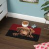 Chesapeake Bay Retriever Dog Food Mat (12x18)  -Garnet/Black - Image 4
