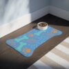 Colorful Pet Feeding Mats with Fun Bones & Paws Design-Light Blue - Image 7
