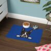 Boston Terrier Pet Food Mat (12x18) - Dark Blue - Image 4