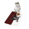 Boston Terrier Pet Food Mat (12x18)  -Maroon/White - Image 3