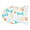 Colorful Pet Feeding Mats with Fun Bones & Paws Design - White - Image 9