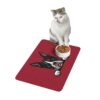 Boston Terrier Pet Food Mat (12x18) - Cardinal Red - Image 4