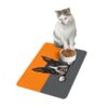 Boston Terrier Pet Food Mat (12x18)  -Orange/Smokey - Image 4