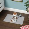 Australian Shepard Pet Food Mat (12x18) - Light Grey - Image 4