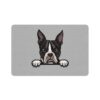 Boston Terrier Pet Food Mat (12x18) - Light Grey - Image 2