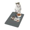 Australian Shepard Pet Food Mat (12x18) - Dark Grey - Image 3