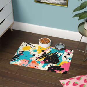 Abstract Design 12 Pet Food Mat (12x18)