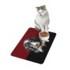 Bernedoodle Pet Food Mat (12x18)  -Garnet/Black - Image 3