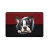 Boston Terrier Dog Food Mat (12x18)  -Garnet/Black - Image 2