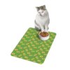 Vibrant Pet Food Mat - 12x18 Non-Slip Design for Cats and Dogs-Green - Image 4
