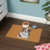 Australian Shepard Pet Food Mat (12x18) - Light Brown - Image 4