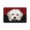 Coton De Tulear Dog Food Mat (12x18)  -Garnet/Black - Image 2