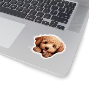 Poodle Dog Kiss-Cut Sticker - Perfect for Pet Lovers & Laptop Decor