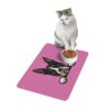 Boston Terrier Pet Food Mat (12x18) - Light Pink - Image 3