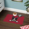 Boston Terrier Pet Food Mat (12x18) - Crimson - Image 4