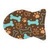 Colorful Pet Feeding Mats with Fun Bones & Paws Design-Brown - Image 9