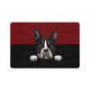 Boston Terrier Pet Food Mat (12x18)  -Garnet/Black - Image 2