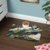 Green & Gold Marble Pet Food Mat (12x18) - Image 4