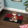 Bassett Hound Food Mat (12x18)  -Garnet/Black - Image 4