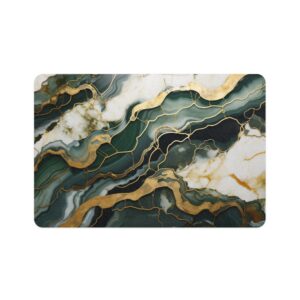 Green & Gold Marble Pet Food Mat (12x18)