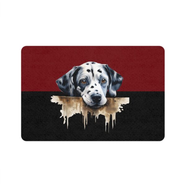 Dalmation Pet Food Mat (12x18)  -Garnet/Black